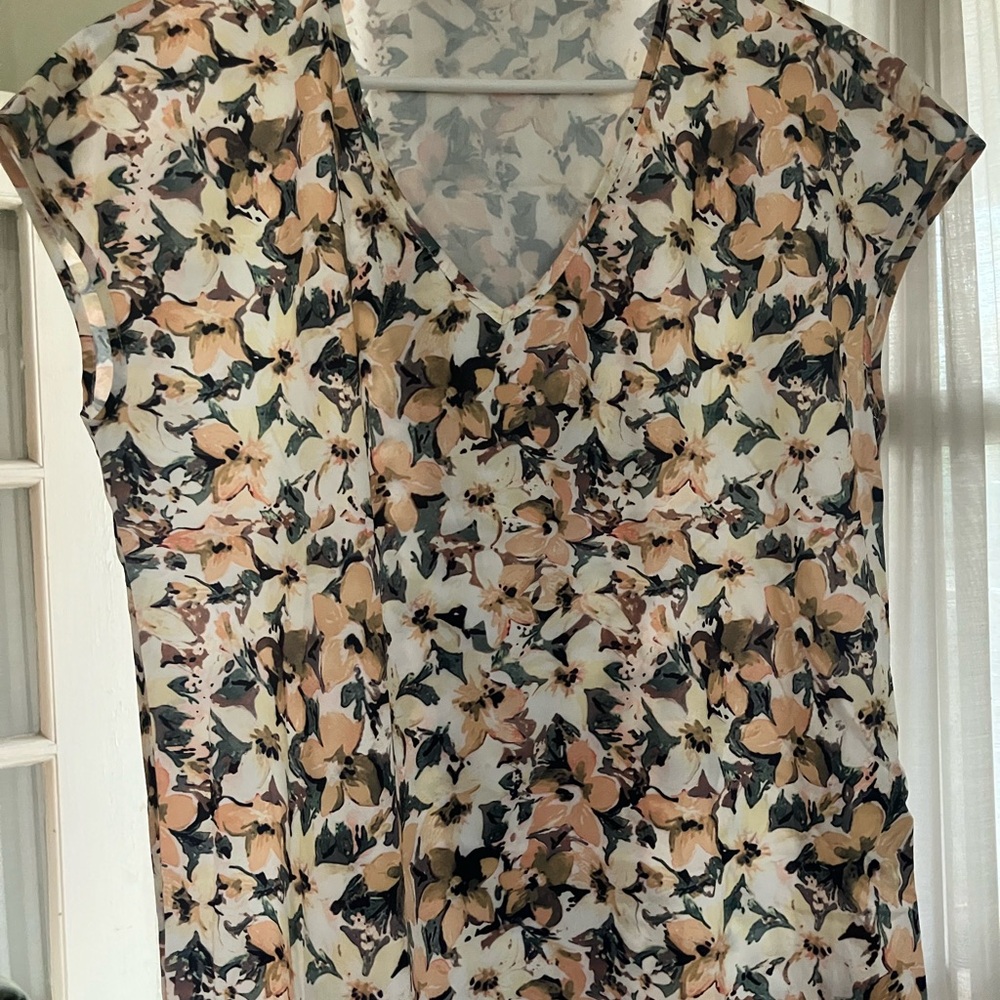 Floral V-Neck Women's Top